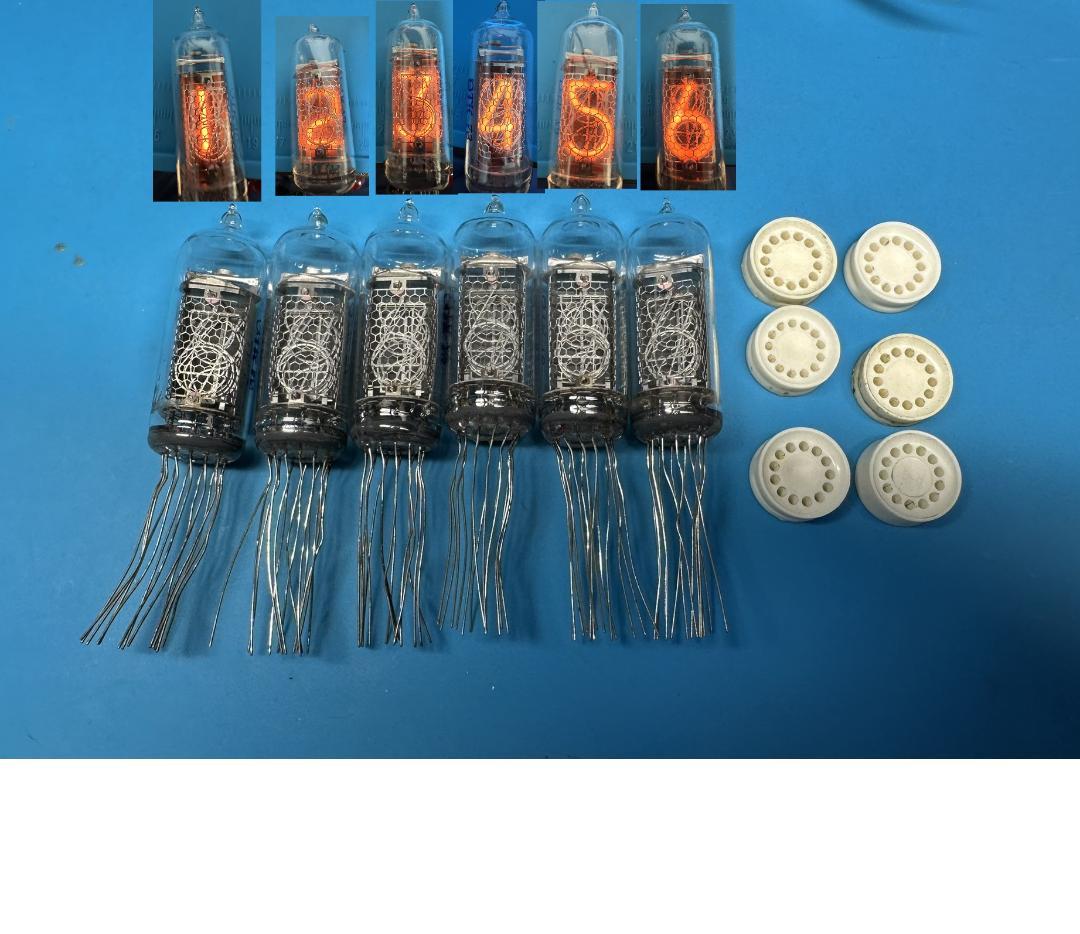 【点灯確認済】ニキシー管 IN-14 新古品 6本 全数字、コンマ、全管点灯確認