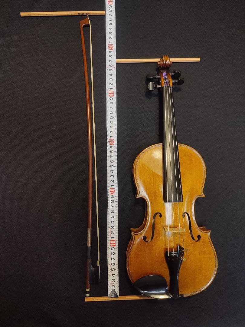 井筒信一 製作 1/4分数 バイオリン　弦新品交換済　弓・ケース・肩当て付属
