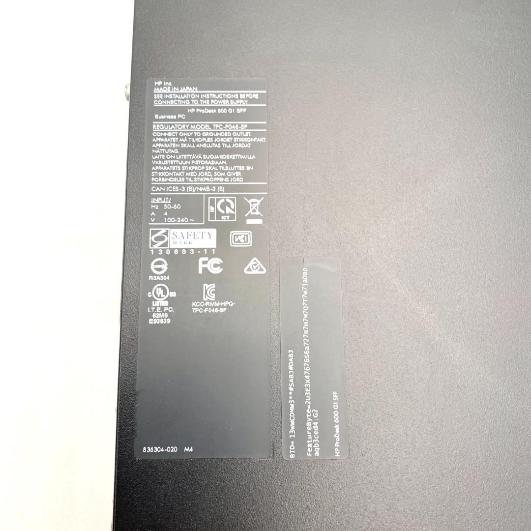 HP　ProDesk 600 G1 SFF　デスクトップPC HDD無し 現状品