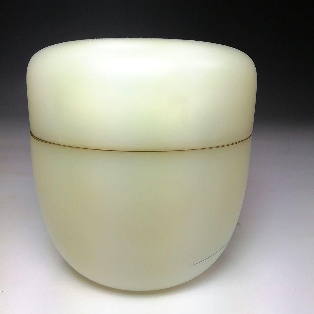 Ｓ６２６　棗　『白透中棗　葦に流水』『樹脂製』『中村口香鳳作』　共箱　茶道具