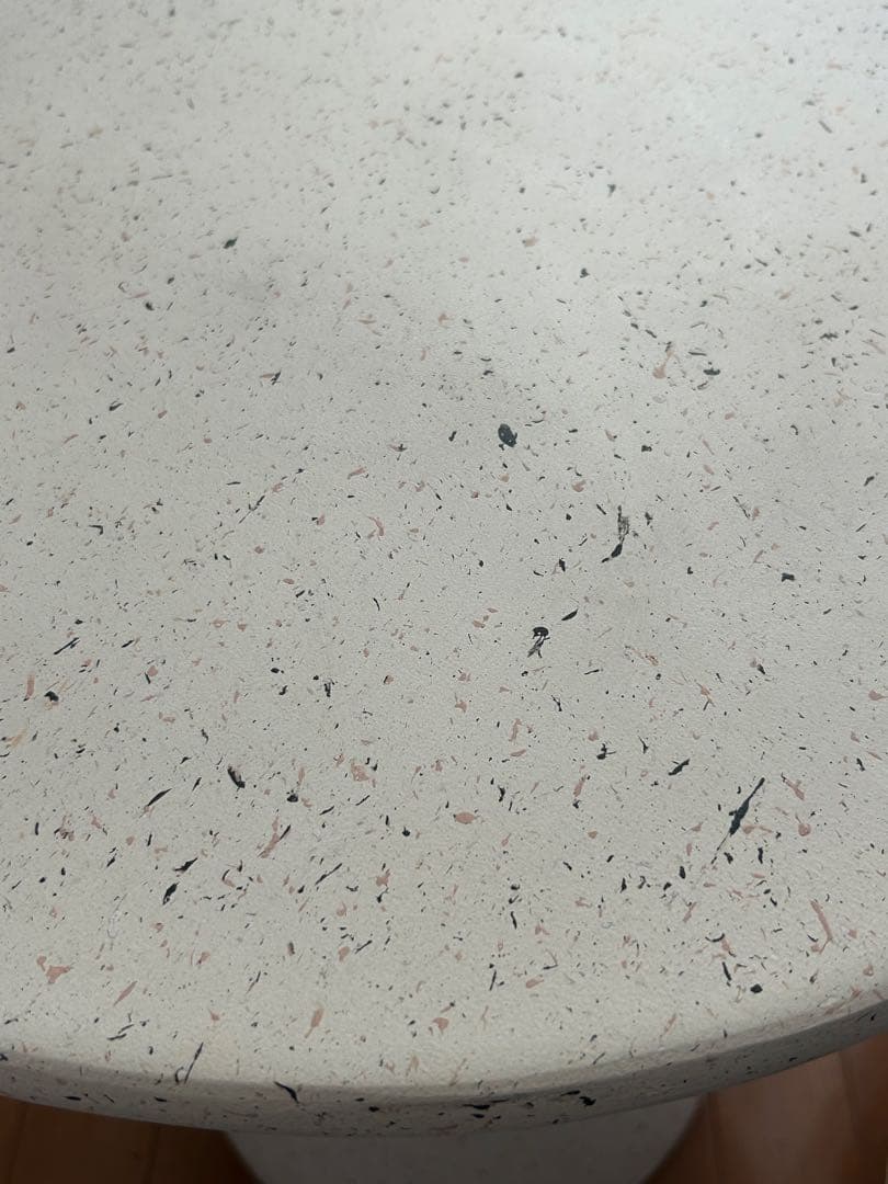 テラゾー柄　ラウンドテーブル/カフェテーブル/ローテーブル