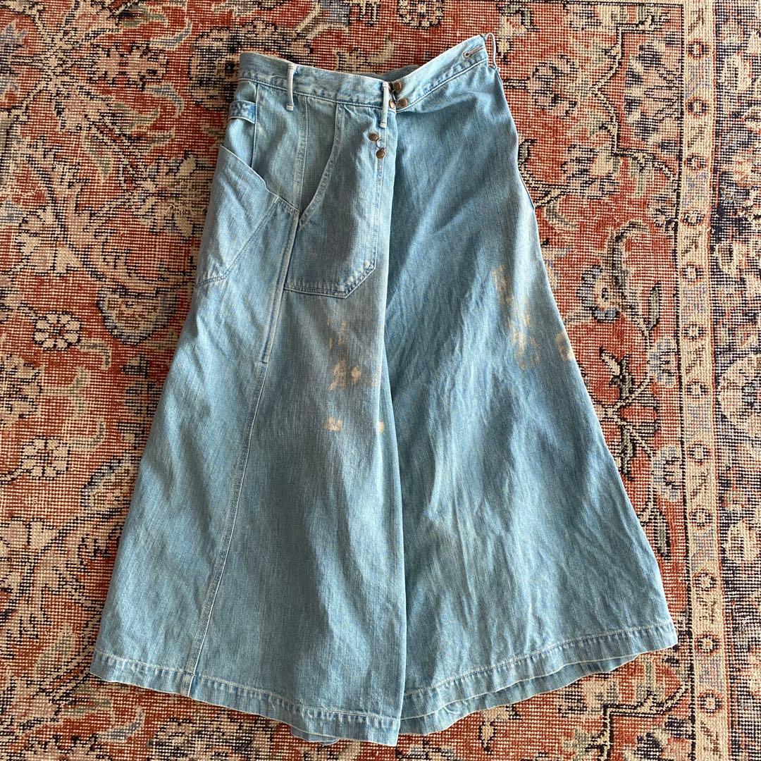 KAPTAL キャピタル　デニムパンツ　キュロット　ワイドパンツ