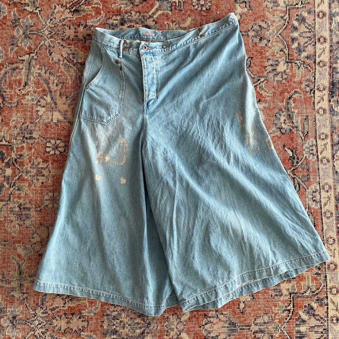 KAPTAL キャピタル　デニムパンツ　キュロット　ワイドパンツ