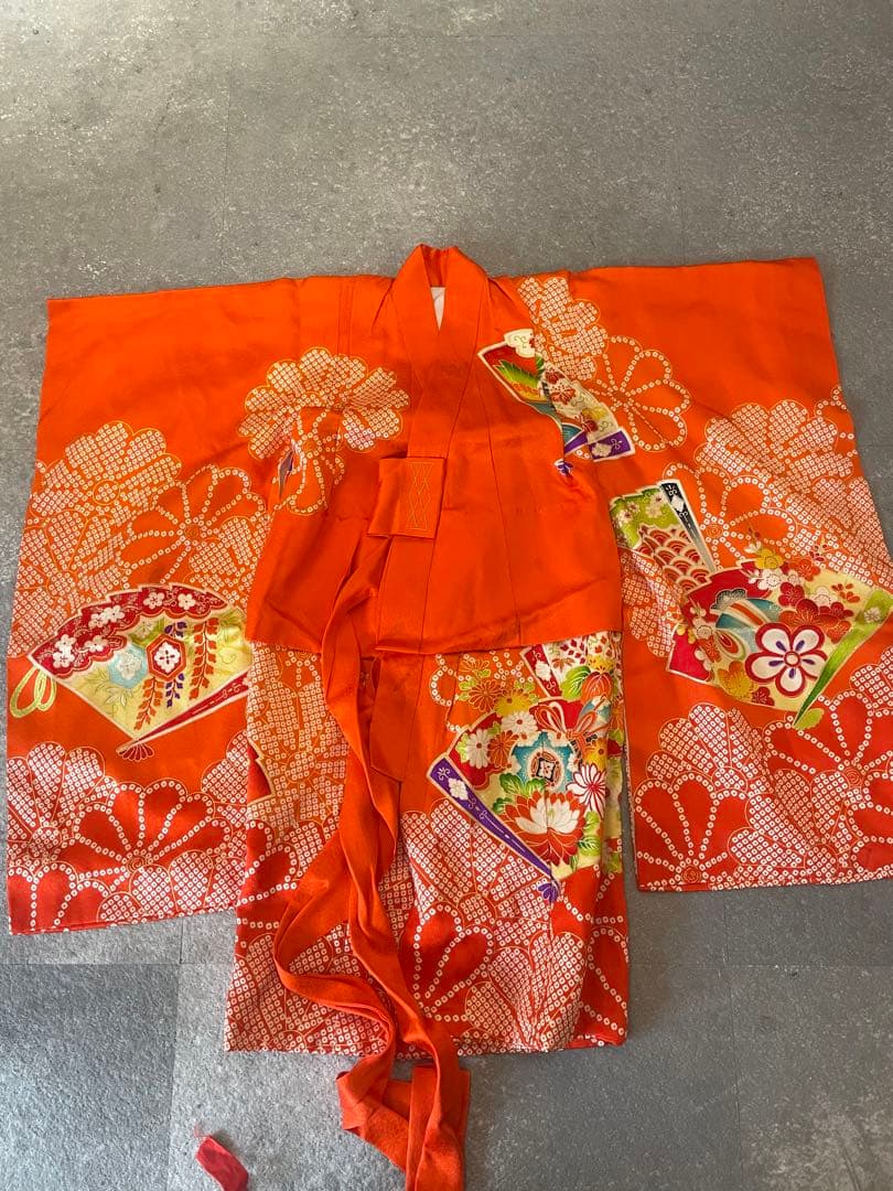 七五三　3歳　セット女児着物女の子アンティーク帯揚げ帯締めしごき