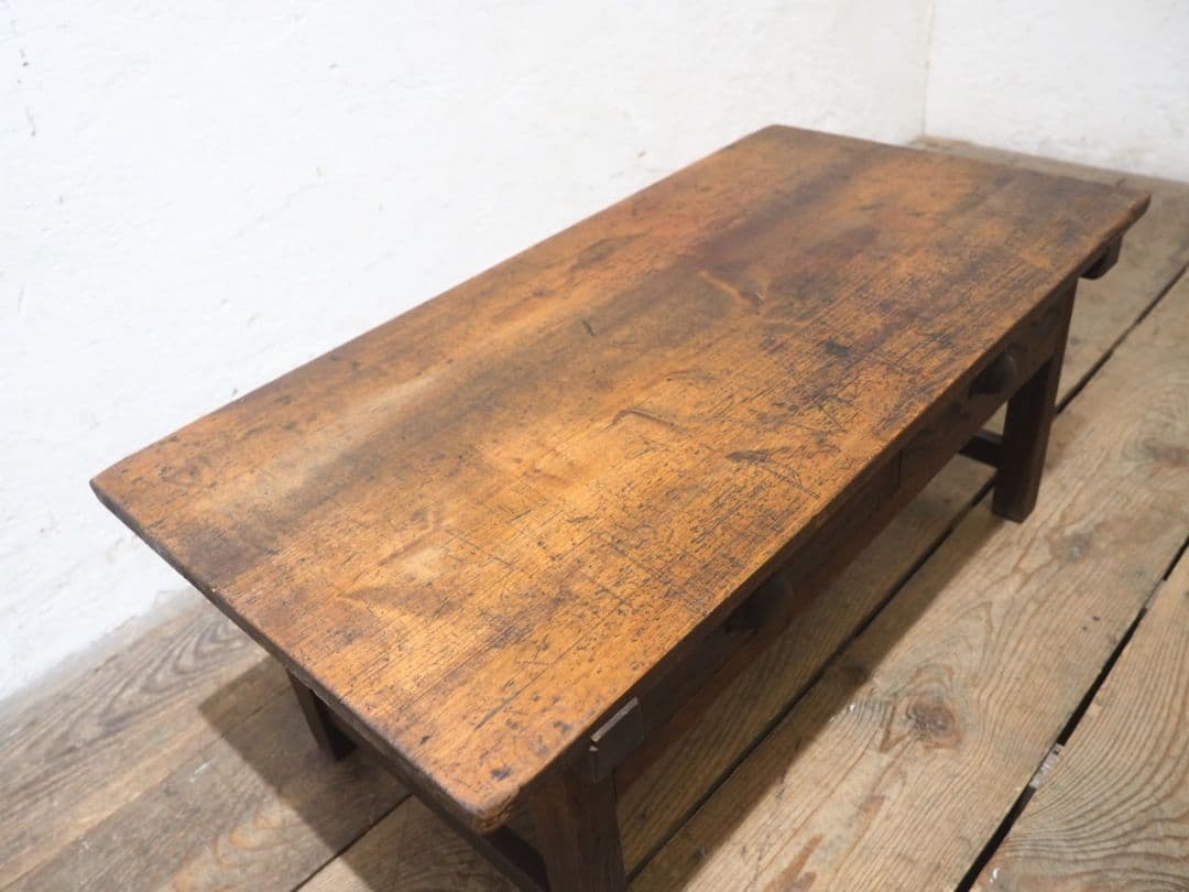 1258 アンティーク　文机　ローテーブル　収納ケース　陳列台　レトロ　古家具