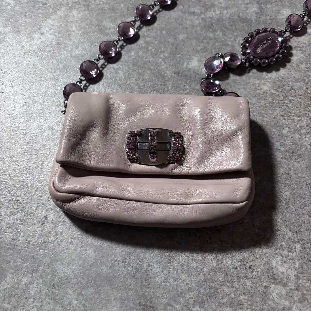 バッグ Miu Miu Chain Beaded Shoulder Bag Clutch