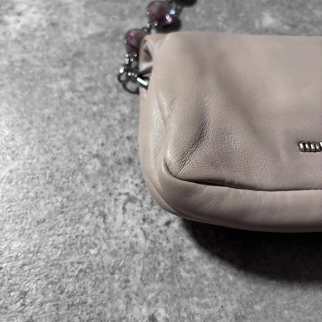 バッグ Miu Miu Chain Beaded Shoulder Bag Clutch
