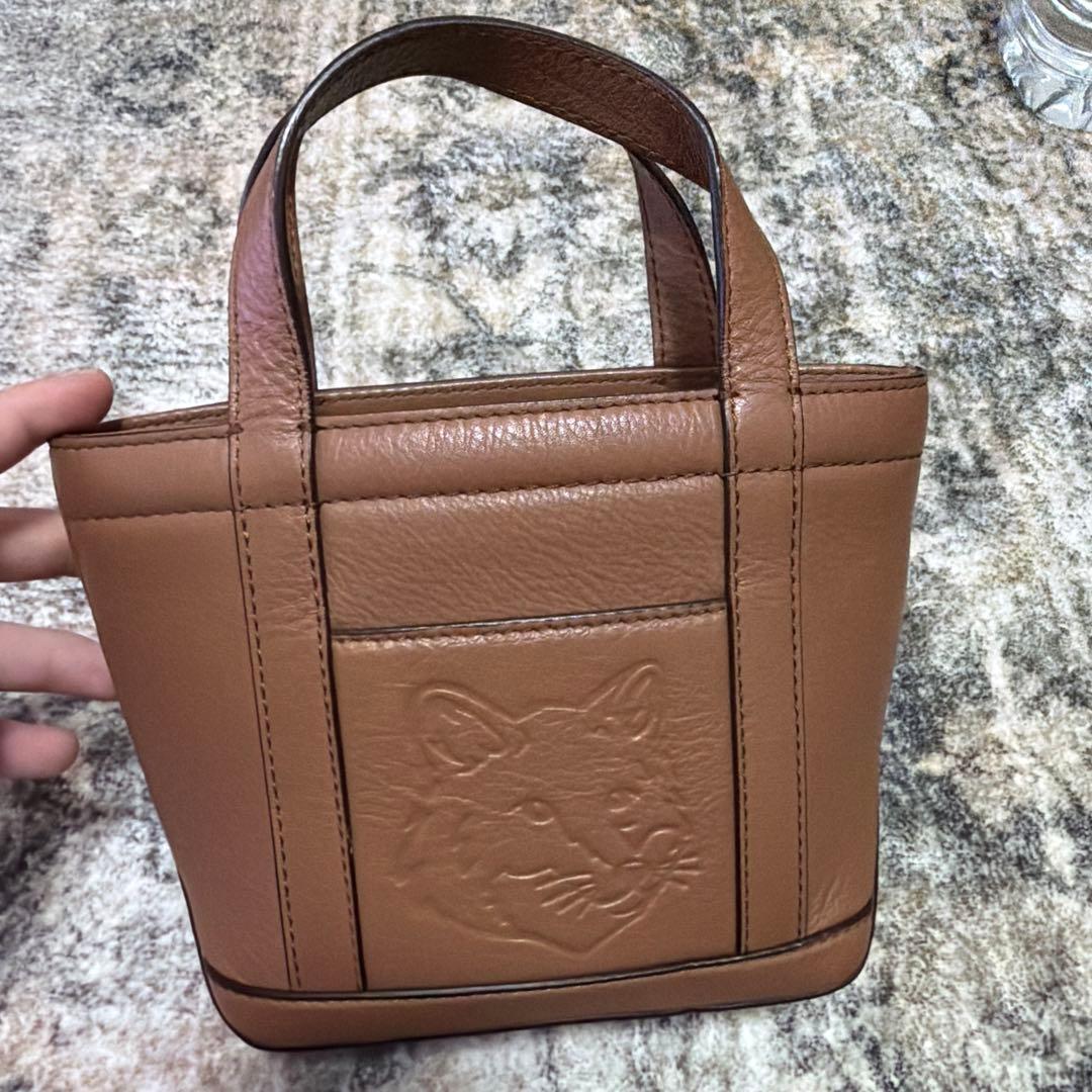 メゾンキツネ　レザーハンドバッグ