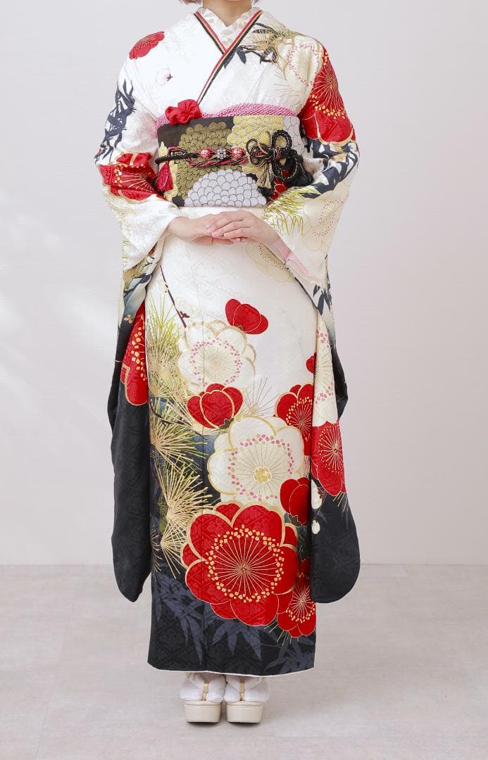 ≪美品≫正絹　振袖単品　【879】【160cm~170cmの方用】