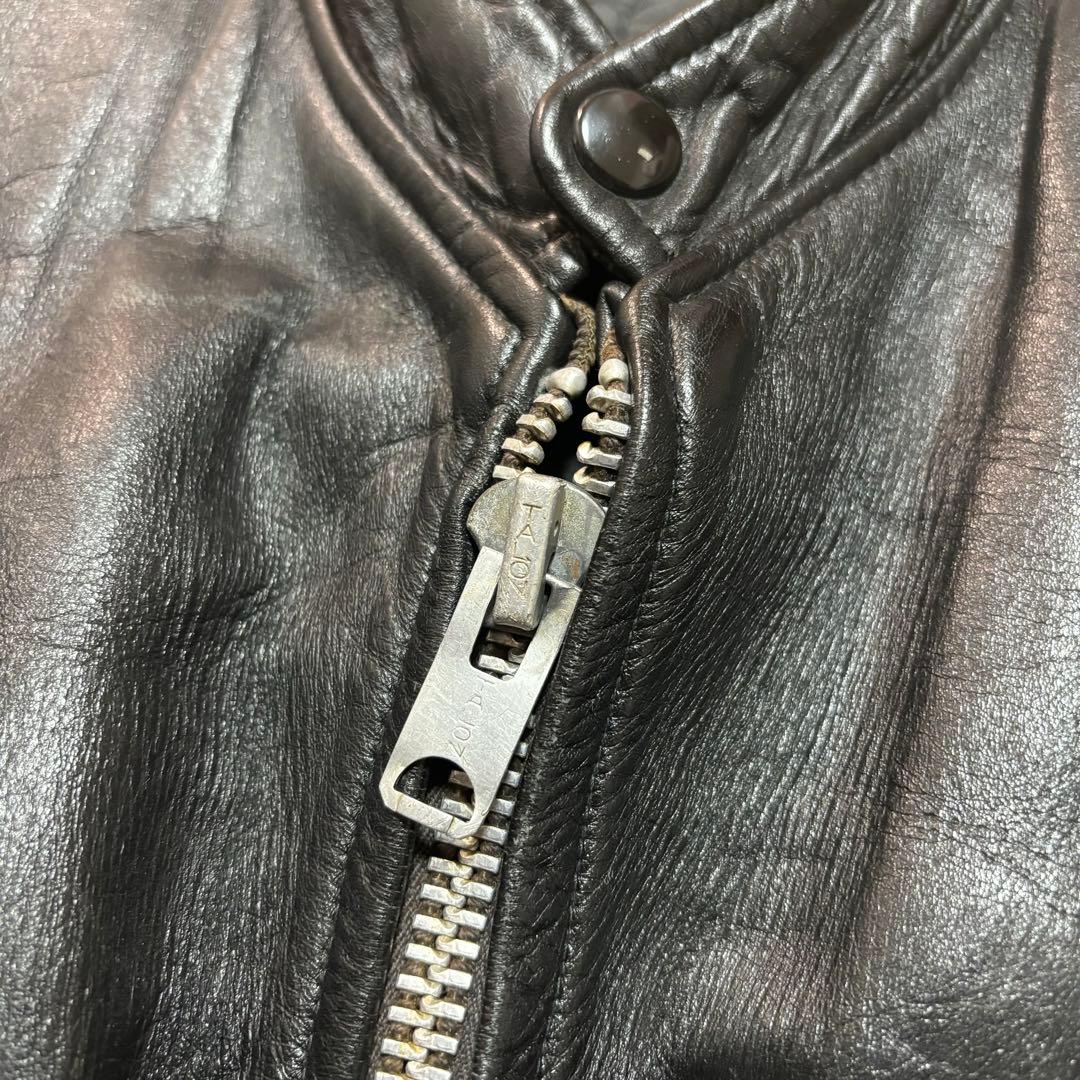 50s Leather Jacket シングル 40 TALON