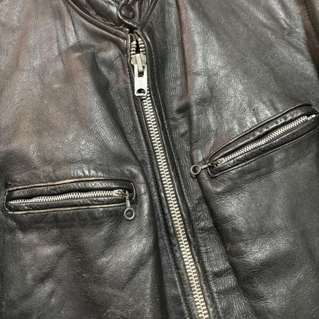 50s Leather Jacket シングル 40 TALON