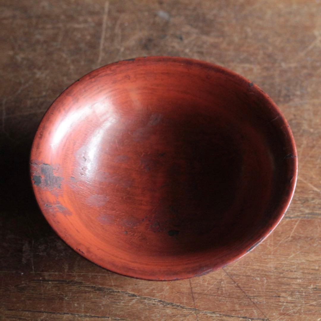 朱塗り 盃 平盃 小椀 酒器 No.2 古美術 古道具 アンティーク