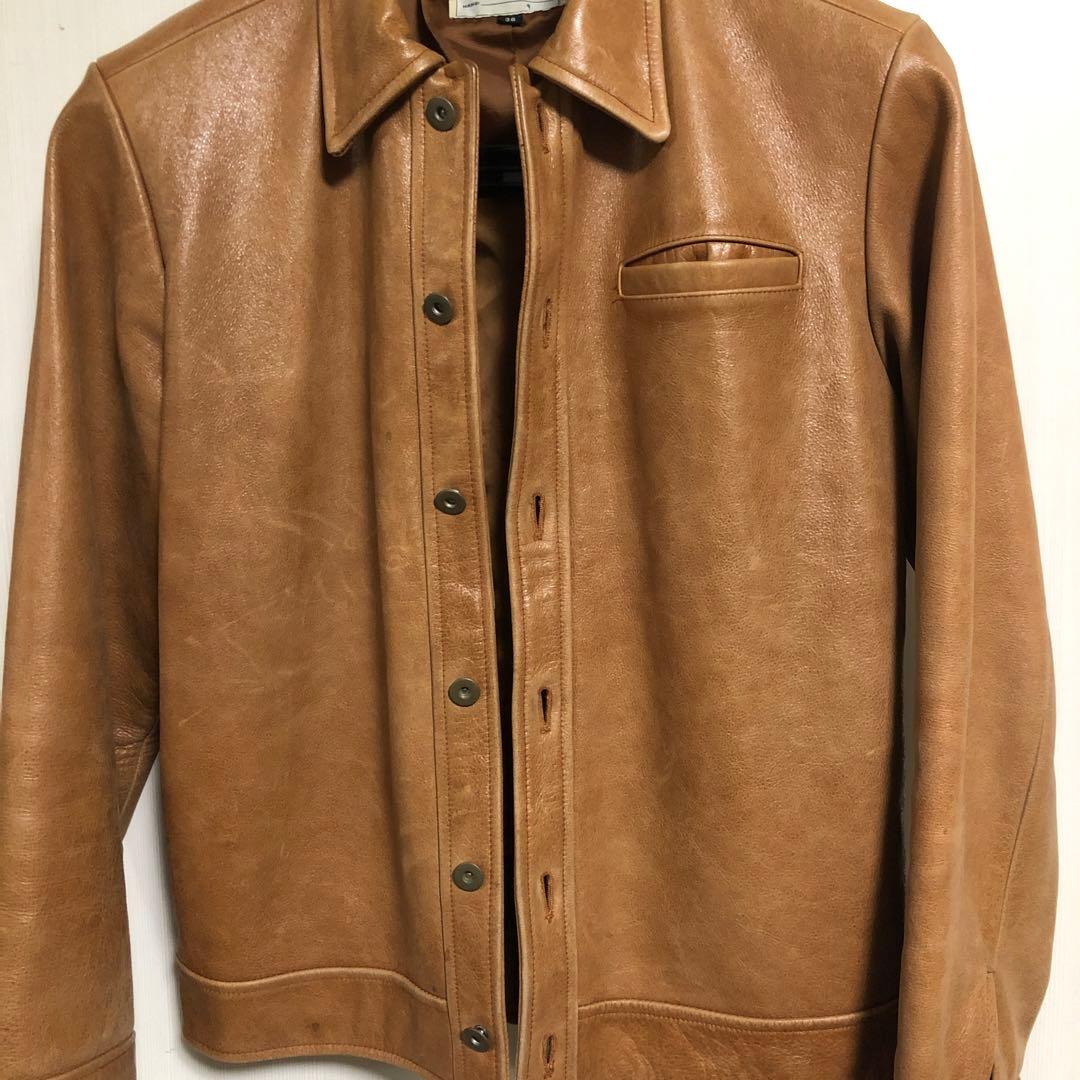 秋冬アウターヴィンテージ風レザージャケット　シングルライダース