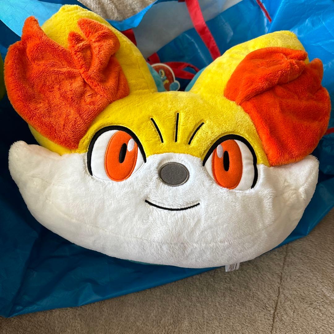 ポケモンセンター　フォッコ　ハリマロン　ケロマツ　フェイスクッション　ぬいぐるみ
