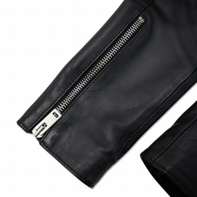 メゾンマルジェラ 14 レザー 5ジップ 8の字 ライダースジャケット 46