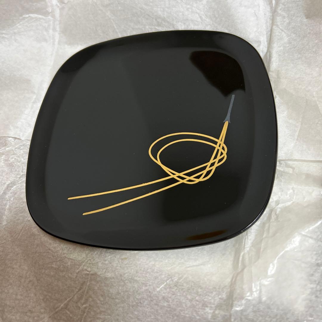 輪島塗　結び松　銘々皿