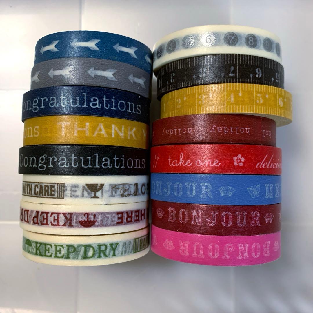 MARK'S マスキングテープ　幅細いもの16本セット