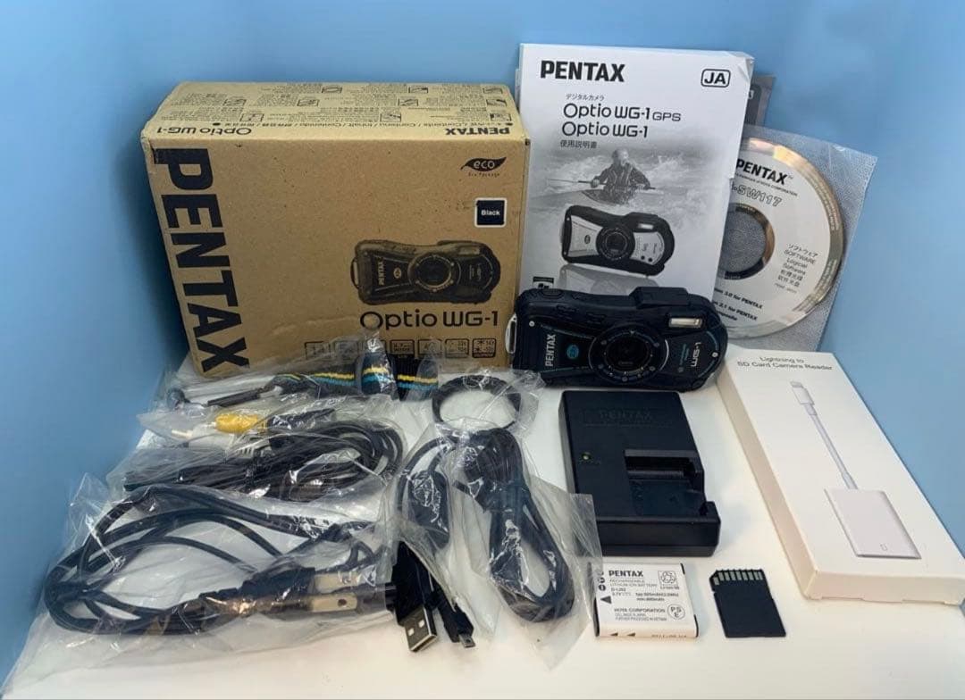 美品PENTAX Optio WG-1 デジカメ フルセット a1805