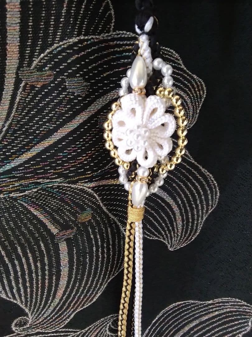 振袖、正絹山岡古都振袖、落款、西陣袋帯、