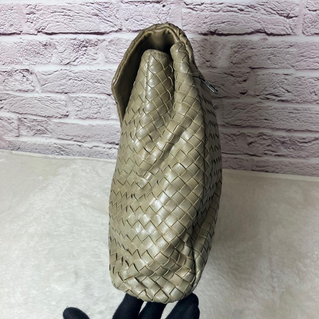 ボッテガヴェネタ✨イントレチャート ビジネスバッグ 本革 A4 オリーブグリーン