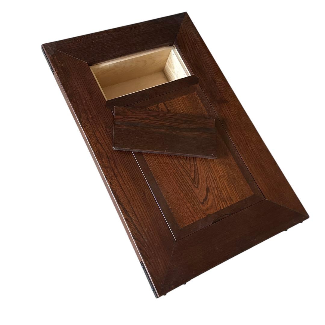 ロダン　中古　国産民芸家具　四隅の金具　火鉢囲炉裏、関西火鉢、木製