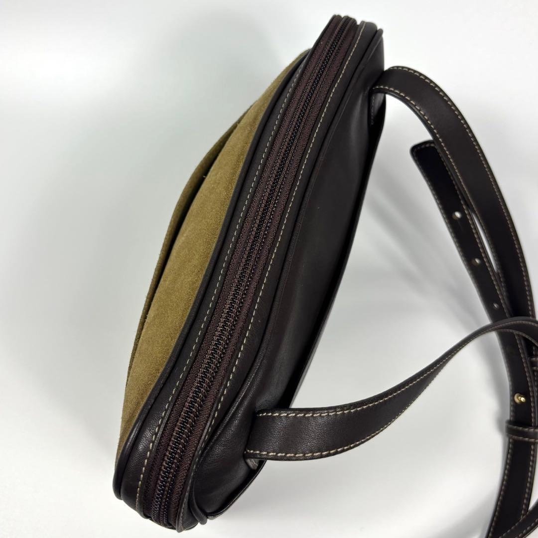 LOEWE アナグラム ロゴ ショルダーバッグ ポシェット スエード レザー