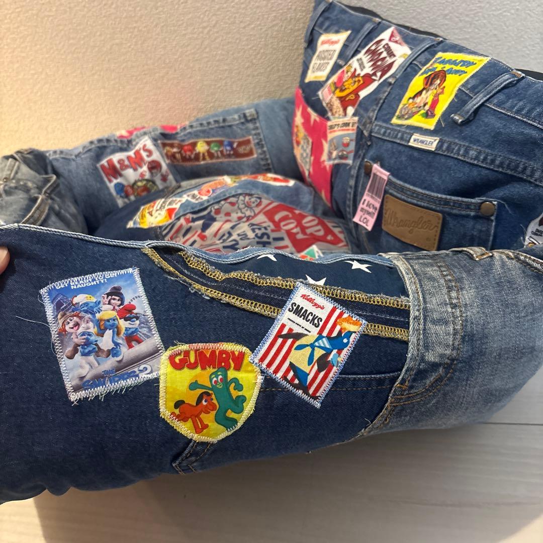 ☆hさま専用　デニムリメイク　ペットベッド