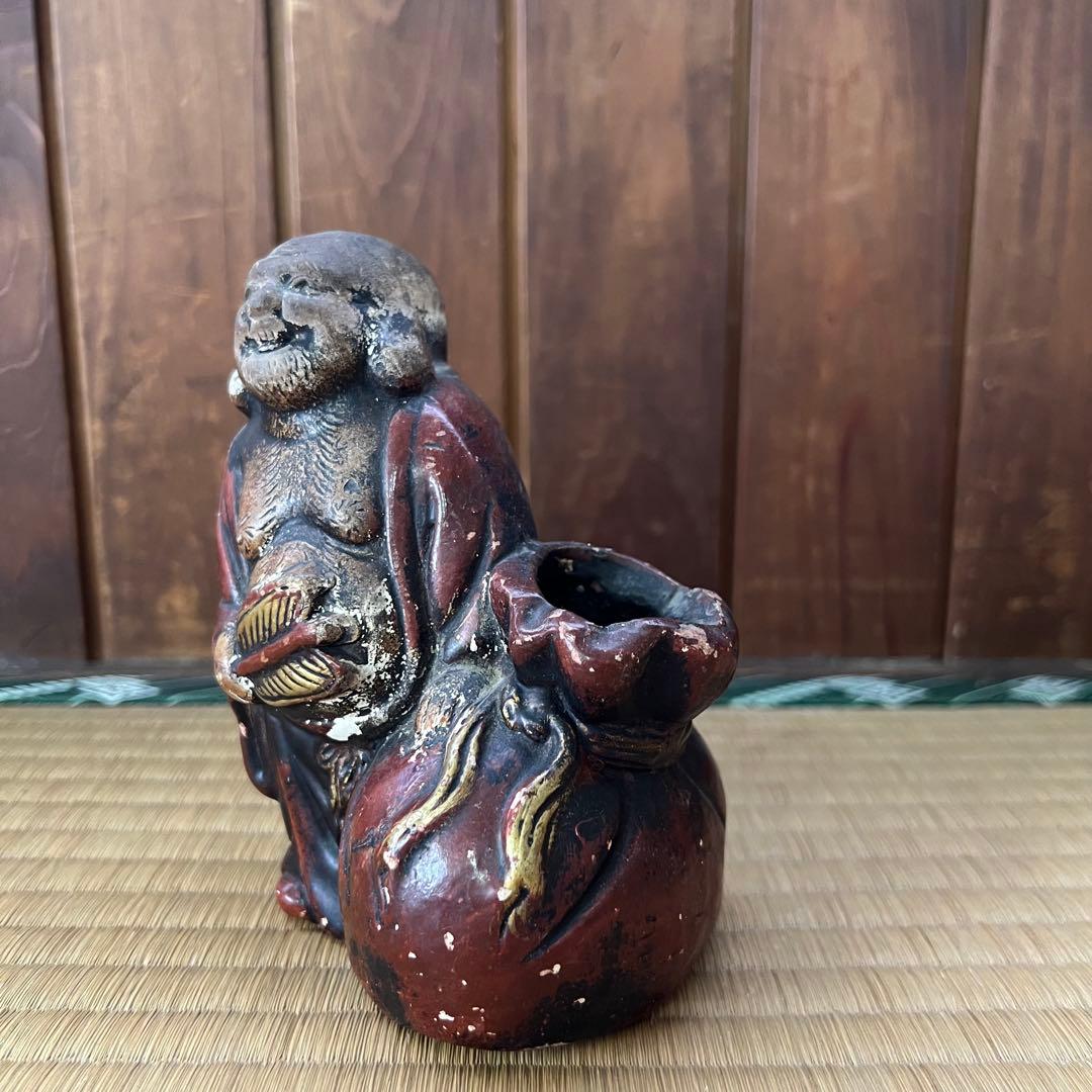 福の神 布袋様　陶器　花入れ　置物