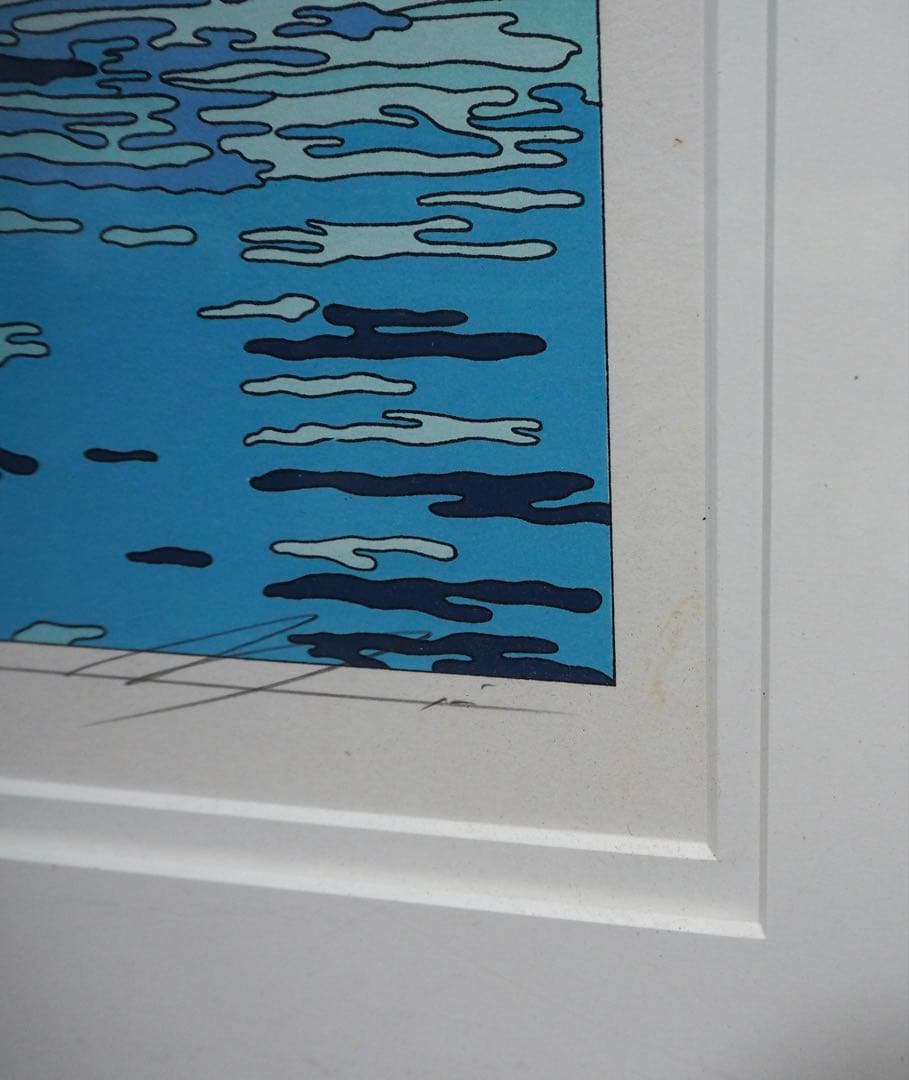 真作■鈴木英人 版画 MAGGIE JOE 直筆サイン■リトグラフ 絵画 ヨット