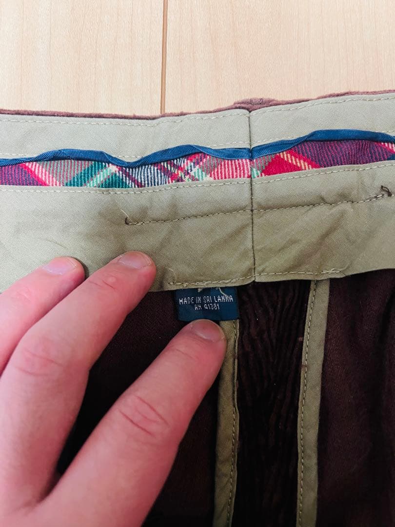 レア色 ラルフローレン 太畝 コーデュロイパンツ バーガンディー 2タック