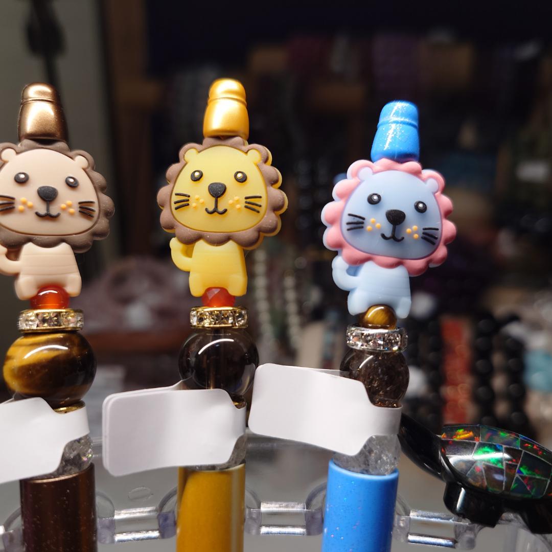 【れいこ様オーダー】ライオンボールペン＆亀置物