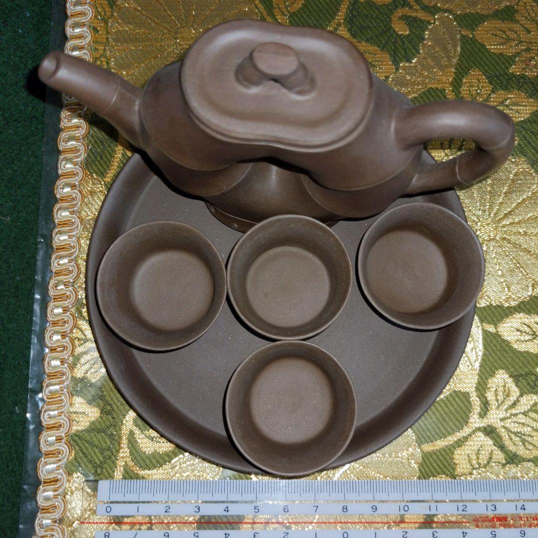 【最終価格】中国　紫砂朱泥　在銘入　煎茶器