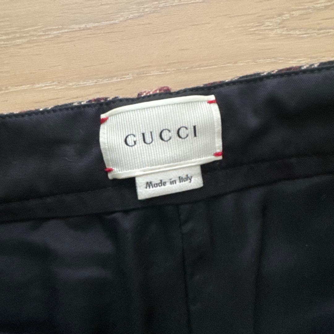 新品未使用　GUCCI KIDSチェック柄 ロングパンツ 新品タグ付き 10Y