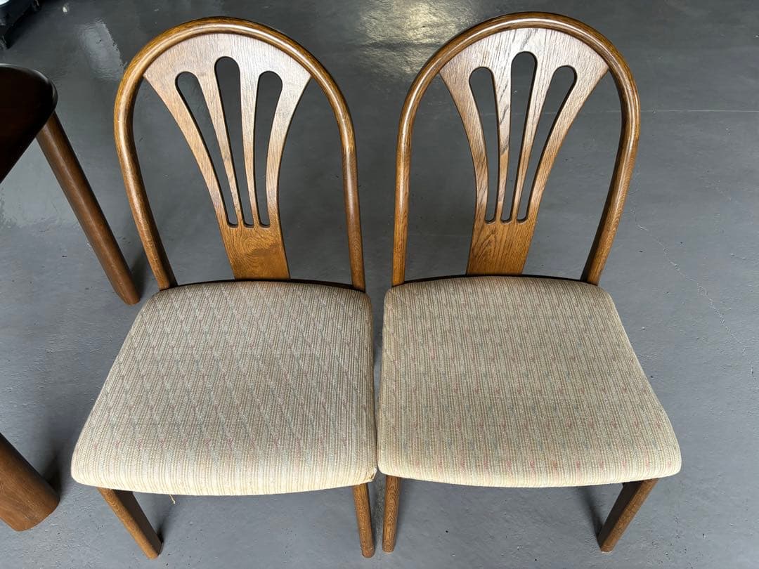 最高級 キツツキダイニングテーブル&コスガ椅子2脚セット 幅90cm Used