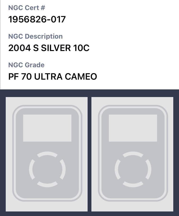 ★★ラルフ８★★2004年＆2005年米10Cプルーフ銀貨２枚PF70UC