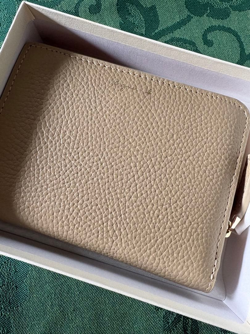 ほぼ新品　アニエスの財布(ベージュ*オレンジピンク) 0652-VCR1