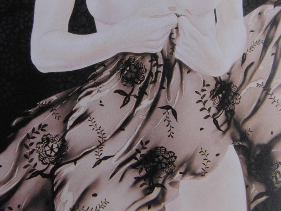 浜辺順、【天星雅】、希少な額装用画集より、厳選、新品額装、マット額装付、状態良好