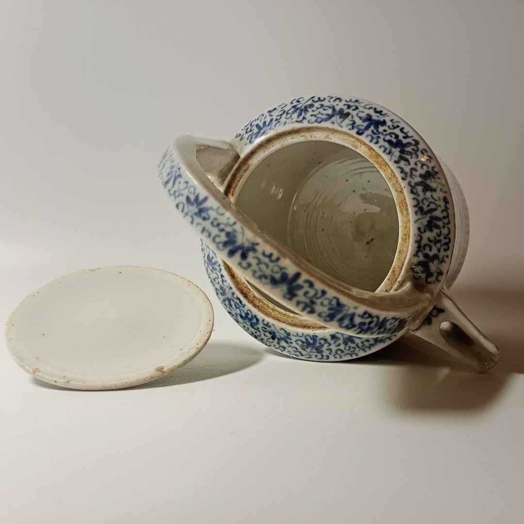 古伊万里　微塵花唐草文銚子　【初期伊万里　古九谷　藍九谷　柿右衛門】