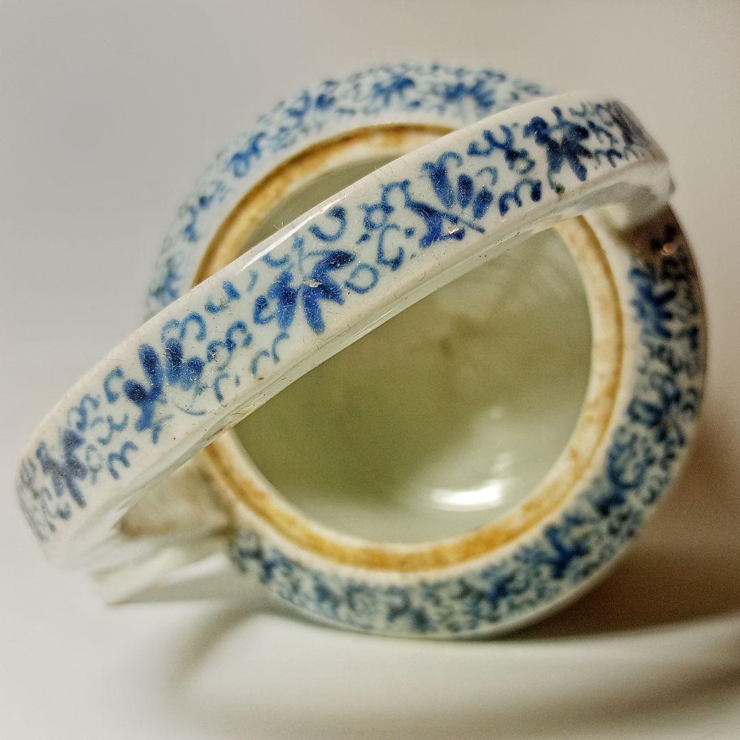 古伊万里　微塵花唐草文銚子　【初期伊万里　古九谷　藍九谷　柿右衛門】