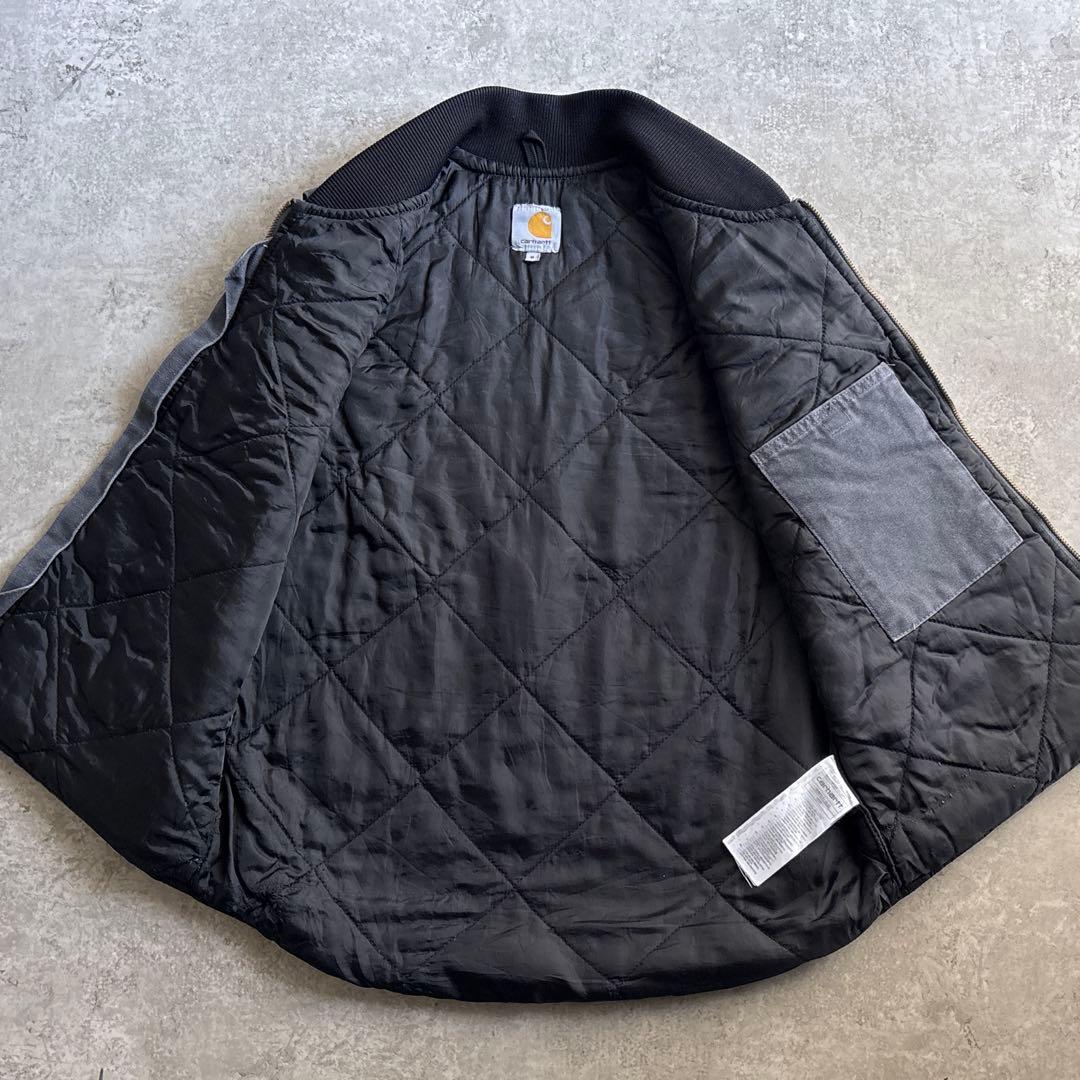 carhartt 【S】ダックベスト 中綿 キルティング グレー フェード
