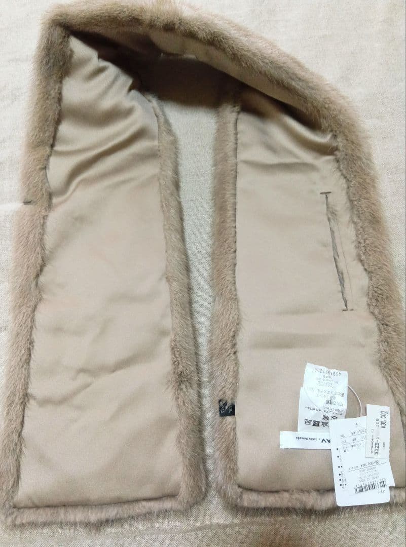 49AV ジュンコシマダ　ミンクマフラー　日本製