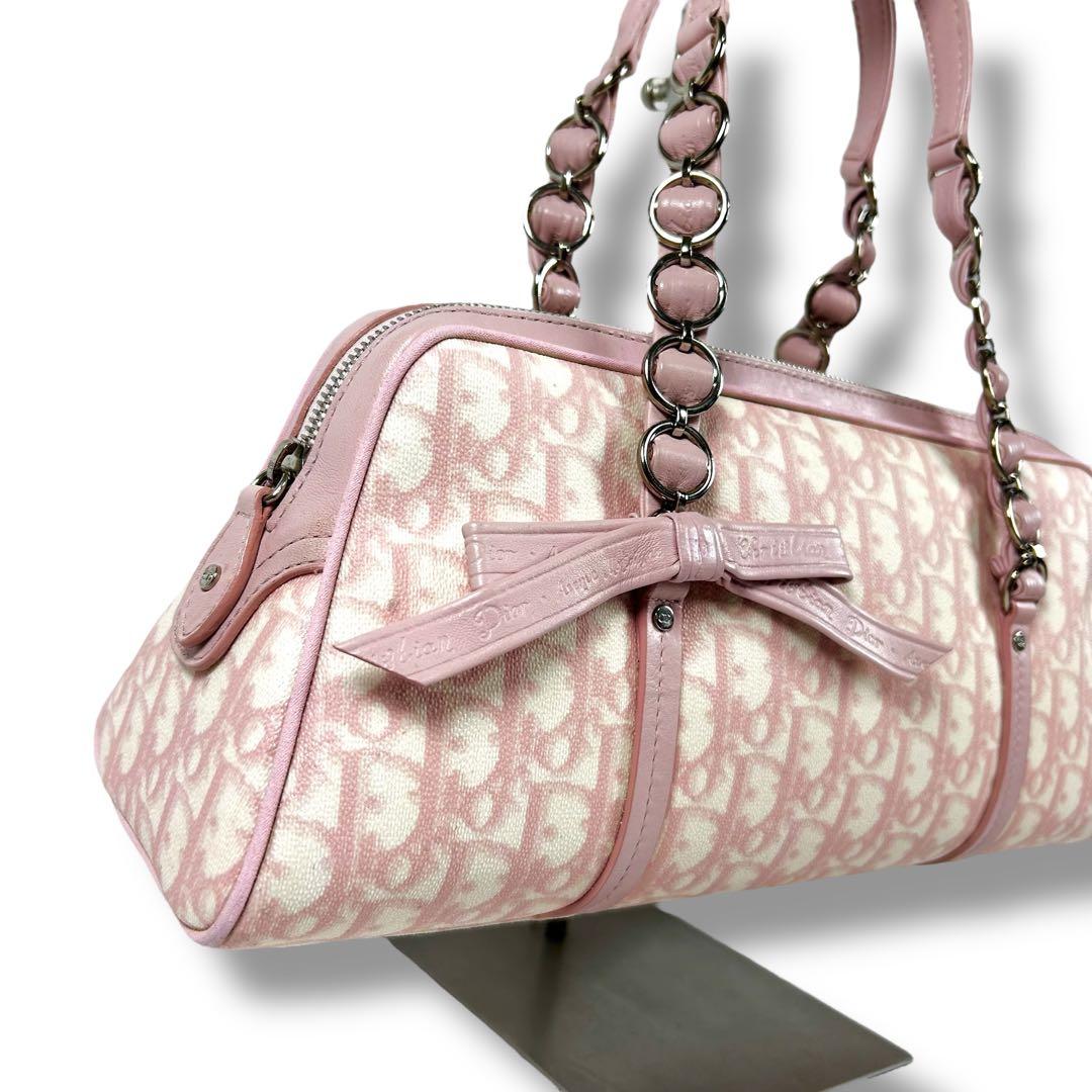 Christian Dior ロマンティック ハンドバッグ トロッター リボン