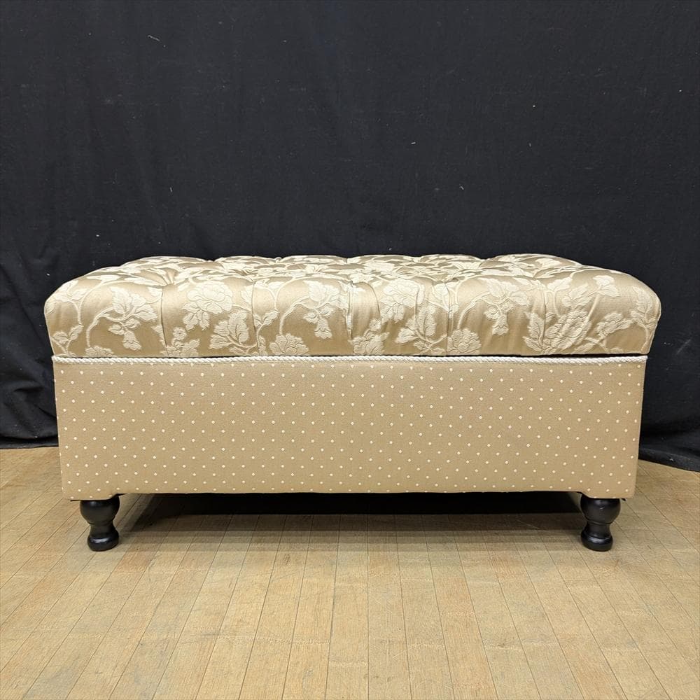 ジェニファーテイラー　ヘアルーム　収納付　ベンチボックス　スツール　二人掛け