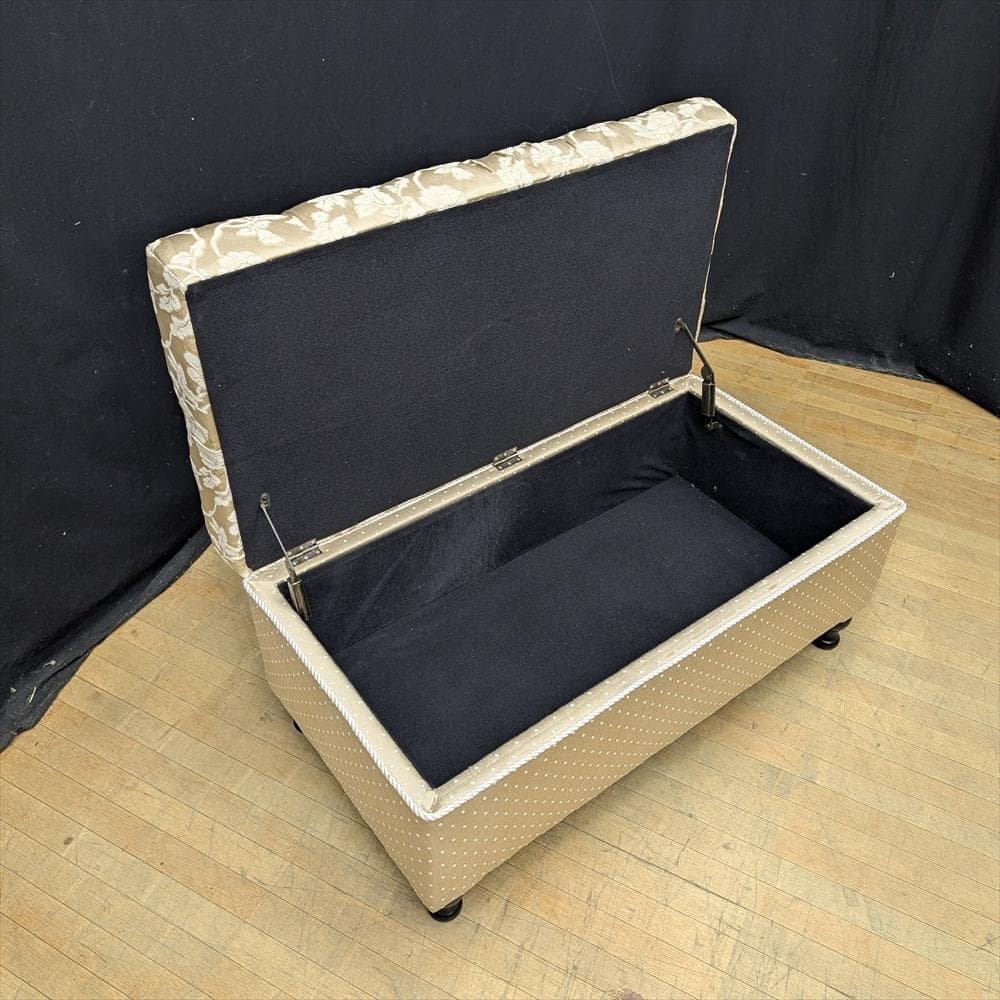 ジェニファーテイラー　ヘアルーム　収納付　ベンチボックス　スツール　二人掛け