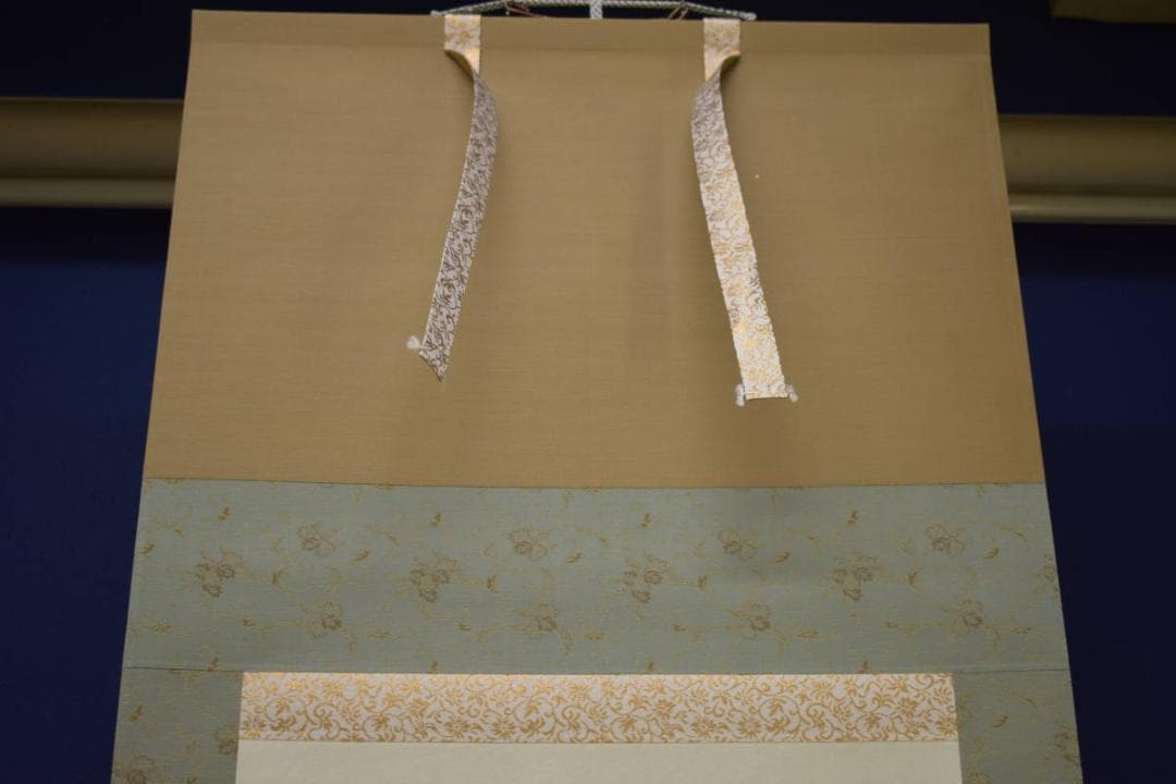 真作/萩原稲栄/葡萄蜂図/ブドウ図/桐共箱付/布袋屋掛軸HI-606