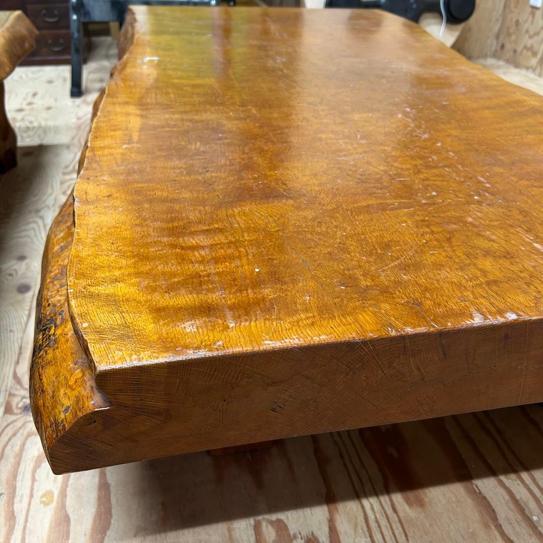 ケヤキ材　欅　耳付き　和テーブル