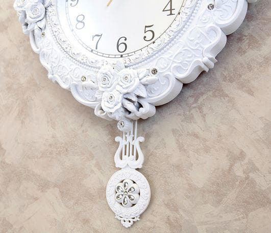 壁掛け時計 ウォールクロック サンタ マリア ホワイト LS-B8216S-WH