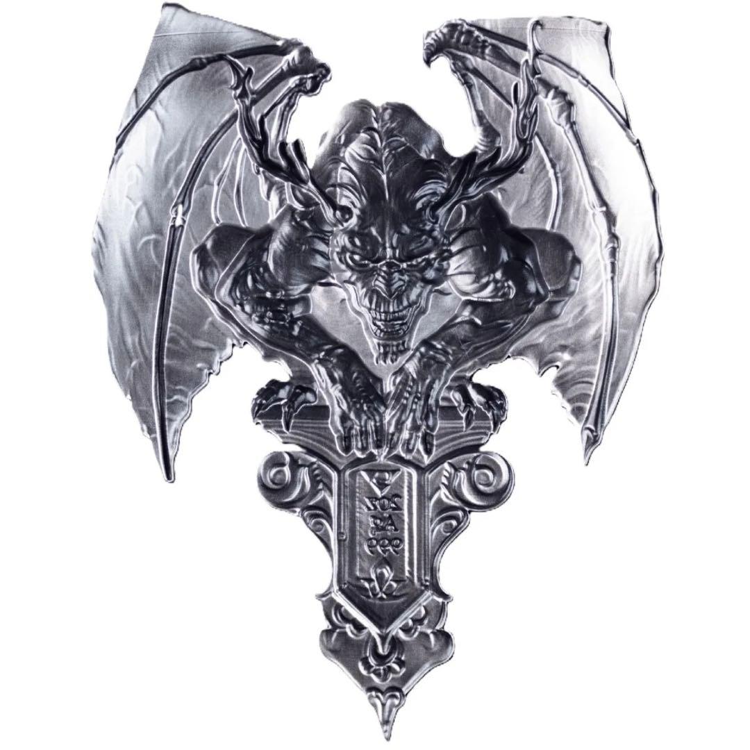 銀貨 ガーゴイル ハイレリーフ アンティーク 2オンス 2oz メダル 守護神