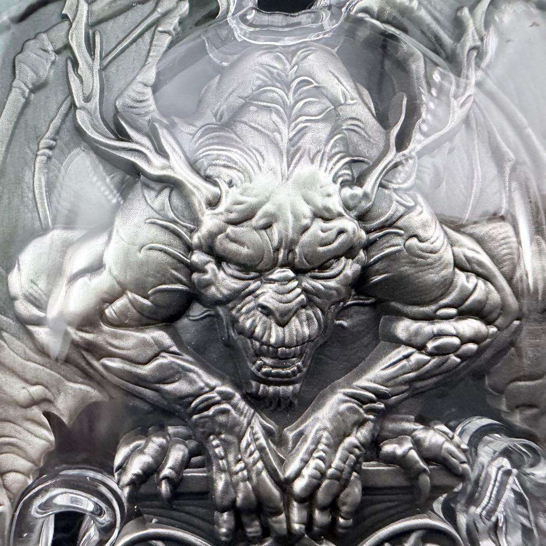 銀貨 ガーゴイル ハイレリーフ アンティーク 2オンス 2oz メダル 守護神