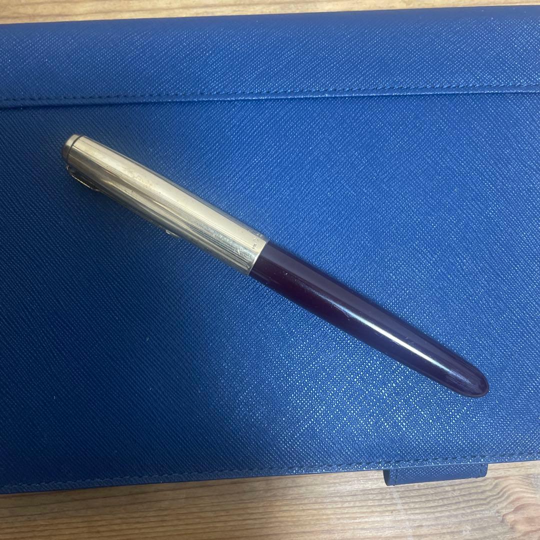 ヴィンテージPARKERパーカー 万年筆 金色キャップ PARKER51 USA